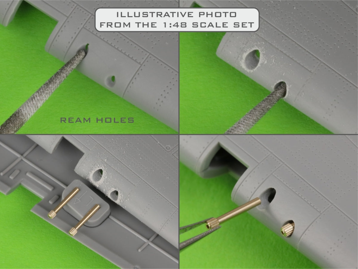 Master AM-72-158 Hawker Hurricane Mk.IIb - Embouts de canon Browning .303 et embase de visée au 1/72 – image 8