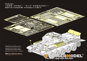Maquette Voyager PE351091 Cromwell Mk. IV/Centaur CSMk IV britannique de la Seconde Guerre mondiale pour Tamiya au 1/35