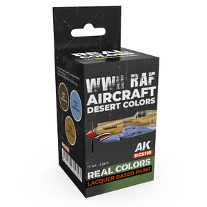 AK Interactive RCS110 Avion RAF Seconde Guerre mondiale Couleurs désertiques 3x17ml