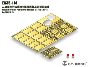 ET Model EA35-114 Ailes et jupes latérales pour char allemand Panther D de la Seconde Guerre mondiale, compatibles avec la maquette TAMIYA au 1/35 – immagine 4