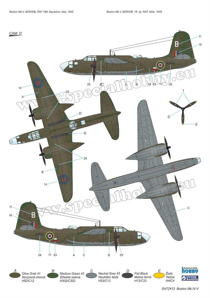 Maquette Special Hobby 72413 Boston Mk. IV/V « La dernière version en service dans la RAF et les Forces françaises libres » au 1/72  – image 5