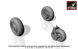 Roues du Sukhoj Su-27 Flanker Armory Models AW48020b au 1/48 – immagine 3