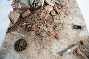 Plaque d&amp;#39;égout ronde RT-Diorama 35589, échelle 1/35 – imagen 3