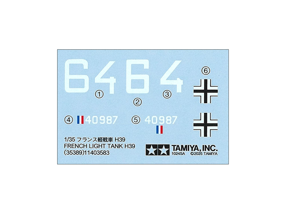 Tamiya 35389 Char léger français H39 Pz.Kpfw.38H 735(f) 1/35 – immagine 12