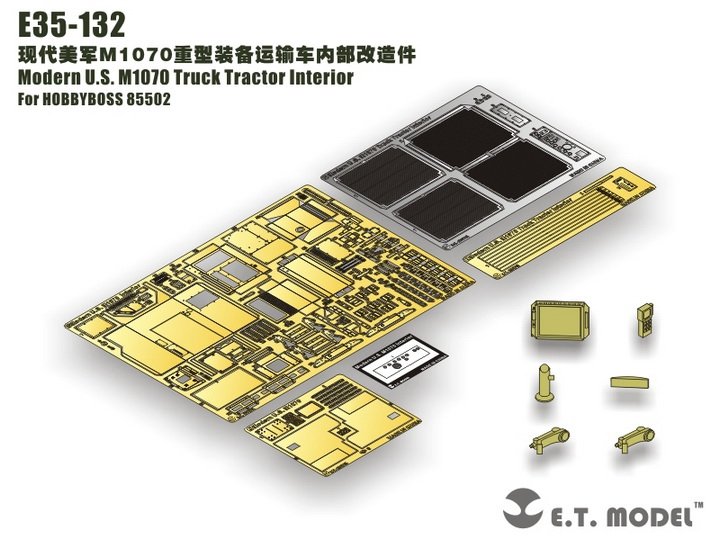 Intérieur du tracteur routier moderne américain M1070 ET Model E35-132 (pour HOBBY BOSS 85502) (1/35)