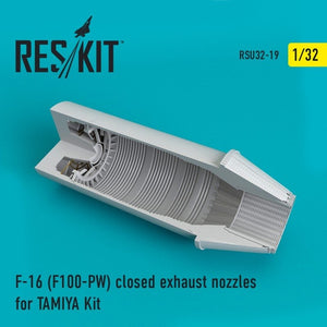 RESKIT RSU32-0019 Tuyères d&amp;#39;échappement fermées pour maquette TAMIYA F-16 (F100-PW) au 1/32
