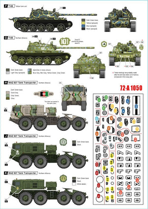 Star Decals 72-A1050 Guerre en Afghanistan n° 1. T-54B, T-55, T-55A, T-55AM et MAZ-537 1/72 – immagine 2