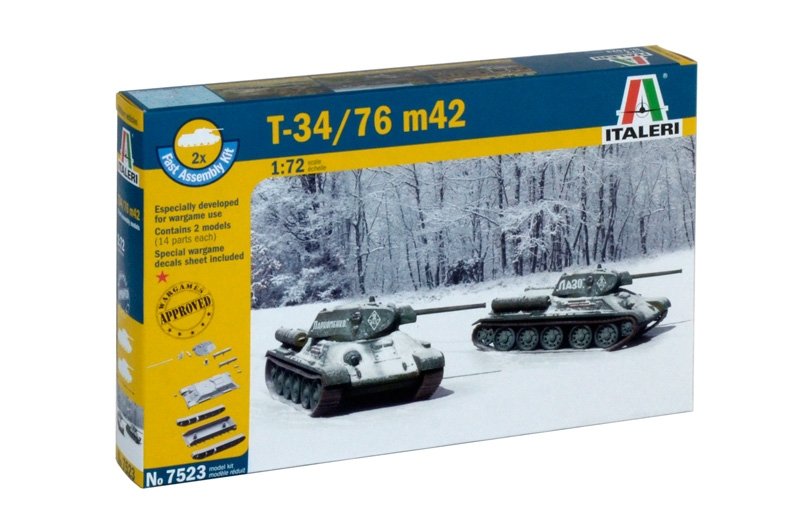 Italeri 7523 T34/76 m42 ASSEMBLAGE RAPIDE (1/72) – immagine 3