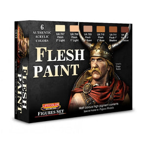 Coffret de peinture acrylique Lifecolor CS13, teinte Chair, 6 x 22 ml
