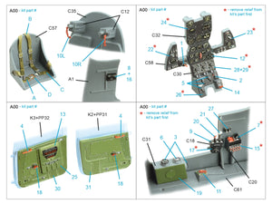 Intérieur du P-39N/Q Airacobra de Quinta Studio QD32225, imprimé en 3D et en couleur sur papier décalcomanie (Special Hobby), échelle 1/32 – image 2