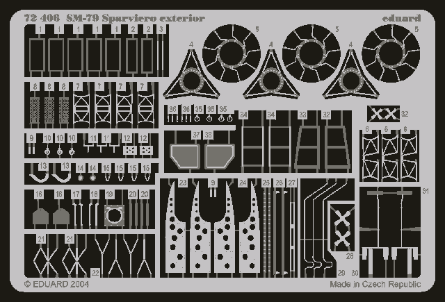 Eduard BIG7207 SM 79 SPARVIERO 1/72 ITALERI – image 3