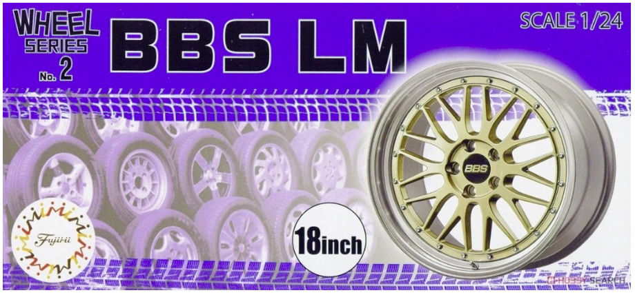 Roues Fujimi 193687 Série BBS LM 18 pouces 1/24