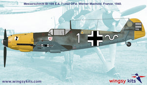 Maquette Wingsy D5-10 Chasseur allemand de la Seconde Guerre mondiale MESSERSCHMITT Bf 109 E-4 1/48 – immagine 6