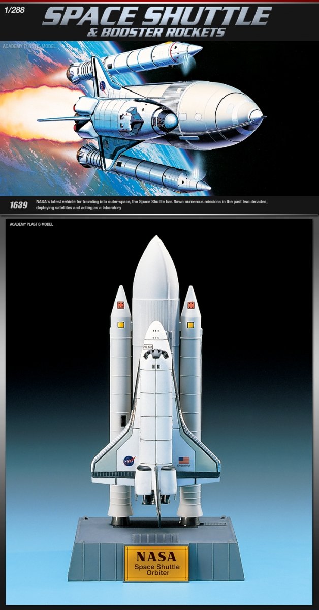Academy 12707 SPACE SHUTTLE W/BOOSTER ROCKETS 1/288 – zdjęcie 2