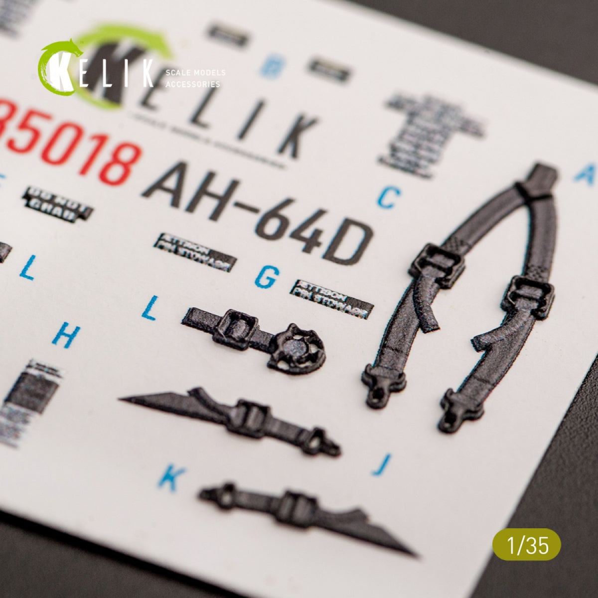 KELIK K35018 AH-64D APACHE - Décalcomanies 3D pour intérieur de maquette TAKOM au 1/35 – image 10