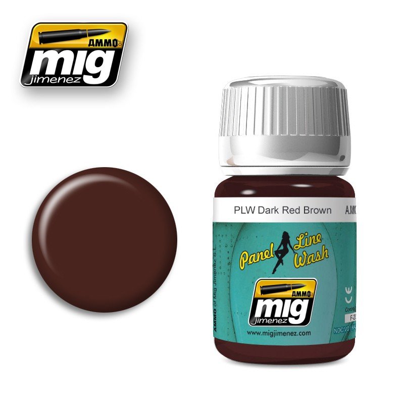 Munitions Mig Jimenez 1605 PLW rouge foncé brun 35 ml