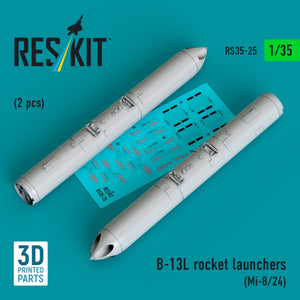 RESKIT RS35-0025 Lance-roquettes B-13L (2 pièces) (Mi-8/24) (Impression 3D) 1/35