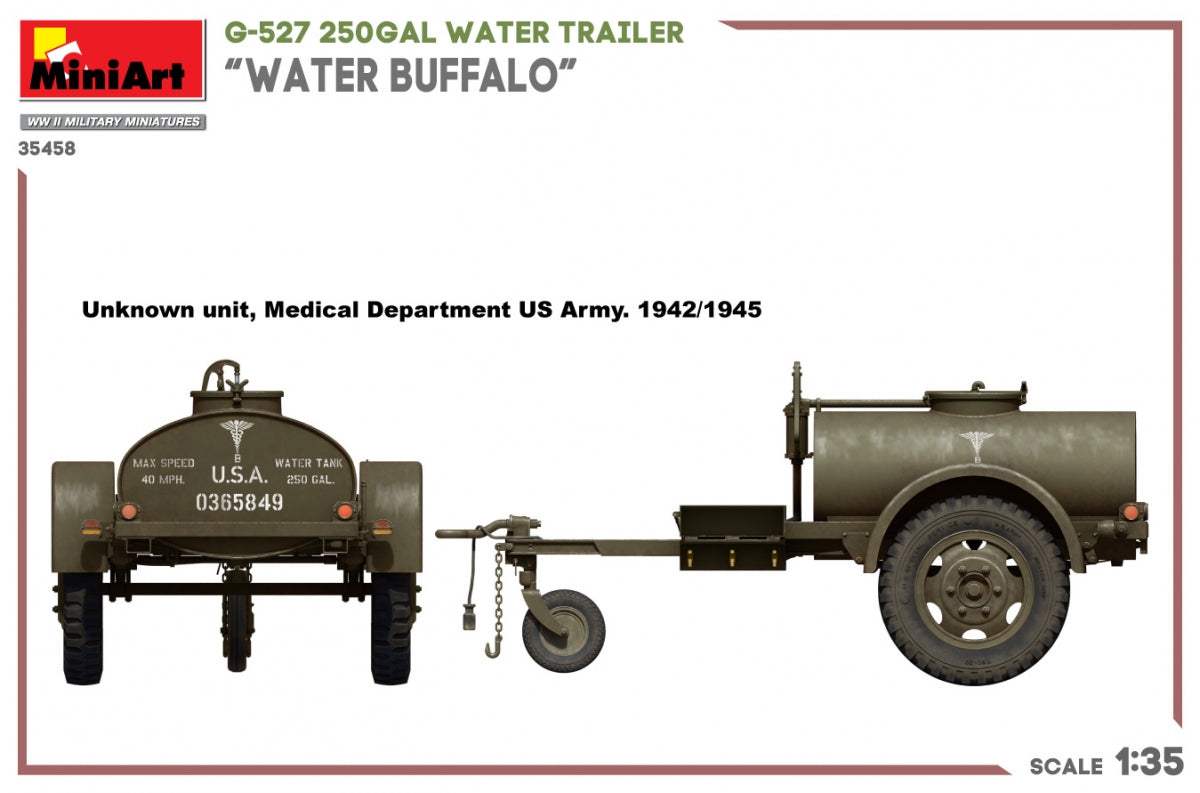 MiniArt 35458 G-527 REMORQUE À EAU 250GAL «WATER BUFFALO» 1/35 – imagen 5