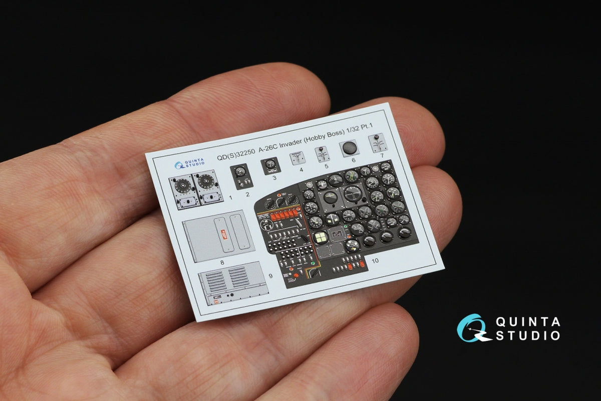 Intérieur imprimé en 3D et coloré sur papier décalcomanie Quinta Studio QDS-32250 A-26C Invader (Hobby Boss) (avec pièces en résine imprimées en 3D) 1/32  – image 3