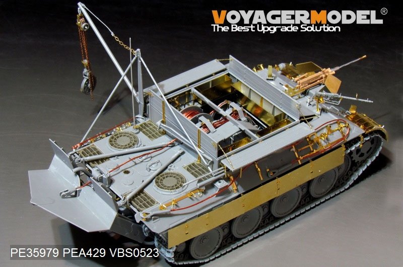 Maquette Voyager PE35979 Bergepanther Ausf.A allemand de la Seconde Guerre mondiale (type ancien, porte-outils Panther A) - Base pour TAKOM 2101 au 1/35 – Bild 7