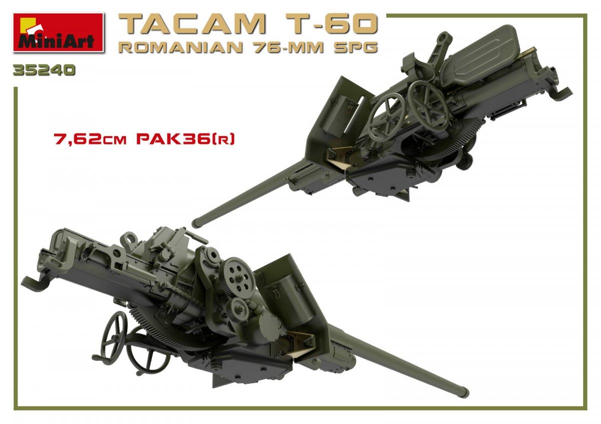 MiniArt 35240 KIT INTÉRIEUR SPG TACAM T-60 ROUMAIN 76 mm 1/35 – immagine 5