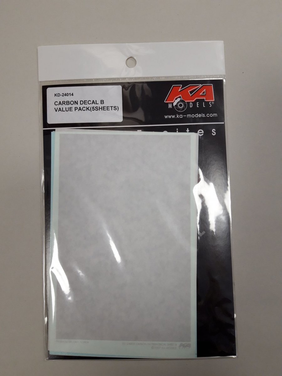 KA Models KD-24014 Planche de décalcomanies à motif carbone B Pack VALUE (5 feuilles)