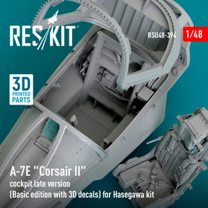 RESKIT RSU48-0394 A-7E &amp;quot;Corsair II&amp;quot; cockpit late version (Basic edition with 3D decals) for Hasegawa kit (3D Printed) 1/48 – zdjęcie 2