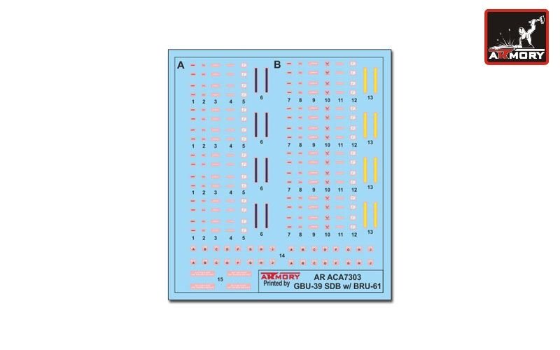 Armory Models ACA7303 GBU-39 SDB avec système d&amp;#39;affût BRU-61/A 1/72 – immagine 8