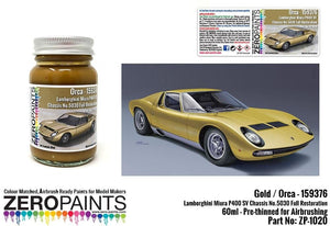 Peinture Zero Paints ZP-1020-MIURA Lamborghini Miura P400 SV Full Restoration Orca (Or) 60 ml