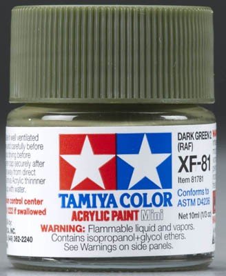 Peinture acrylique Tamiya XF81 Vert foncé 2 RAF (81781) 10 ml – image 2