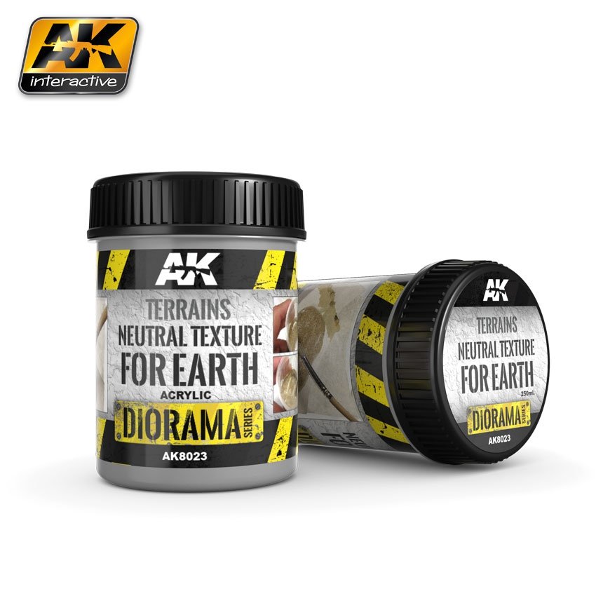 AK Interactive AK8023 Terrains Texture neutre pour la terre 250 ml (PRODUIT DE BASE)
