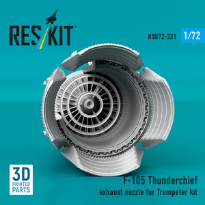 RESKIT RSU72-0331 F-105 Thunderchief exhaust nozzle for Trumpeter kit (3D Printed) 1/72