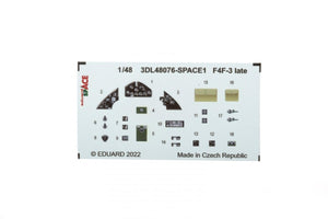 Eduard 3DL48076 F4F-3 fin SPACE EDUARD 1/48