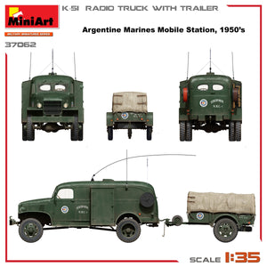 Miniart 37062 K-51 CAMION RADIO AVEC REMORQUE 1/35 – image 4