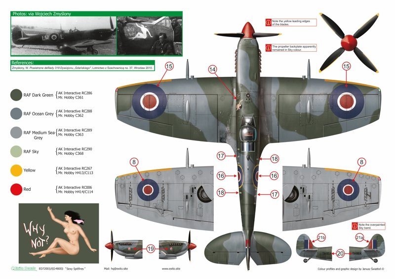 Décalcomanies Exito ED72003 Sexy Spitfires - Supermarine Spitfire LF Mk Vb - VIII - IXe 1/72 – image 6