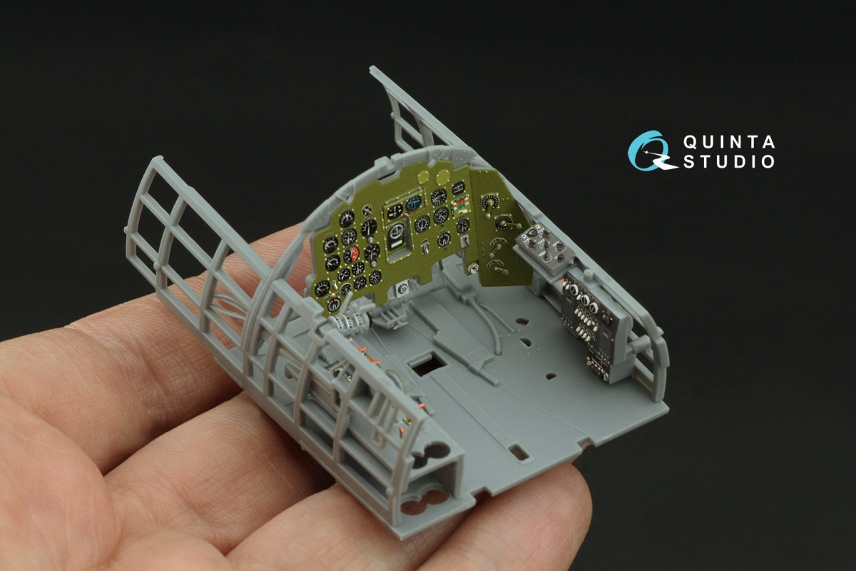 Intérieur imprimé en 3D et coloré sur papier décalcomanie Quinta Studio QD32240 Mitsubishi J2M3 Raiden (Zoukei Mura) 1/32 – image 9