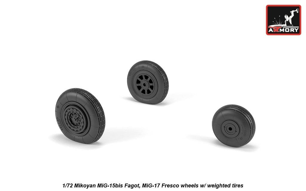 Armory Models AW72054 Mikoyan MiG-15bis Fagot (tardif) / MiG-17 Fresco roues avec pneus lestés 1/72