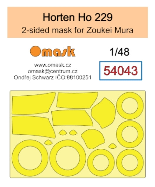 Omask 54043 Masque double face Horten Ho 229 (pour Zoukei Mura) 1/48