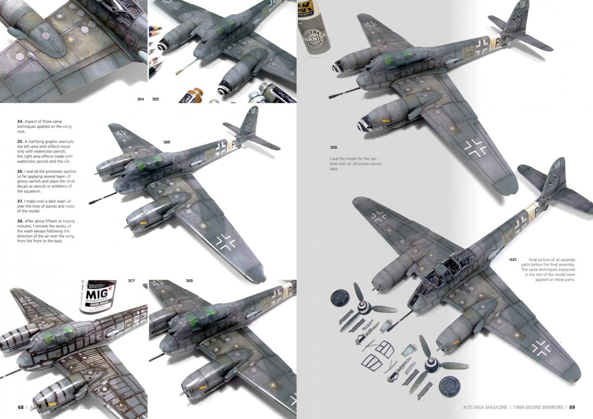 AK Interactive AK2929 ACES HIGH 14 : GUERRIERS À DEUX MOTEURS (Anglais) – image 3