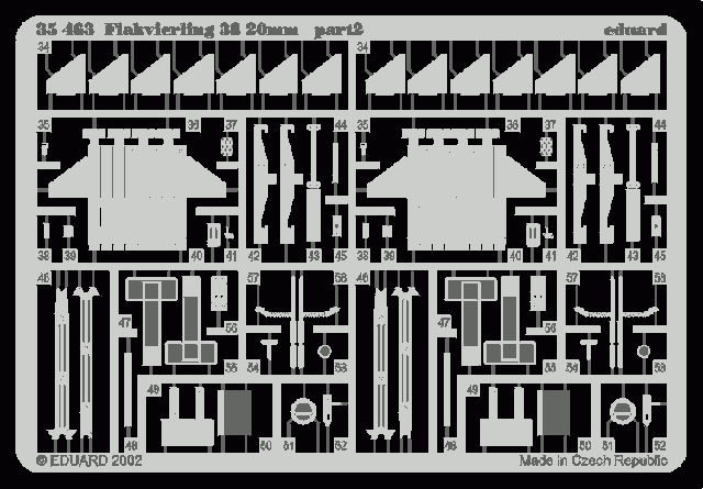 Eduard 35463 Flakvierling 38 20 mm 1/35 Tamiya