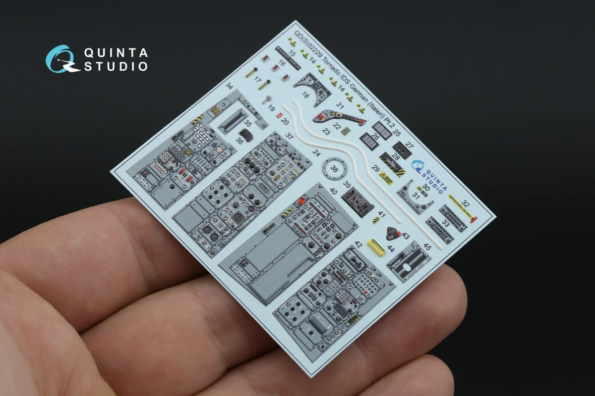 Quinta Studio QDS+32229 Tornado IDS Intérieur imprimé en 3D et coloré sur papier décalcomanie (Italeri) (Petite version) (avec pièces en résine imprimées en 3D) 1/32 – image 8