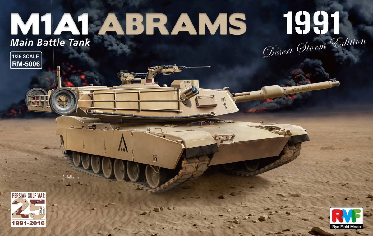 Maquette Rye Field 5006 M1A1 Abrams Guerre du Golfe 1991, échelle 1/35