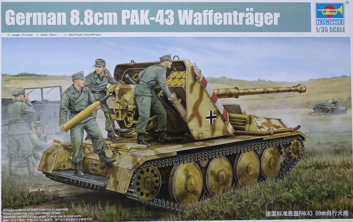 Trumpeter 05550 Allemand 8,8 cm PAK-43 Waffentrager (1/35)