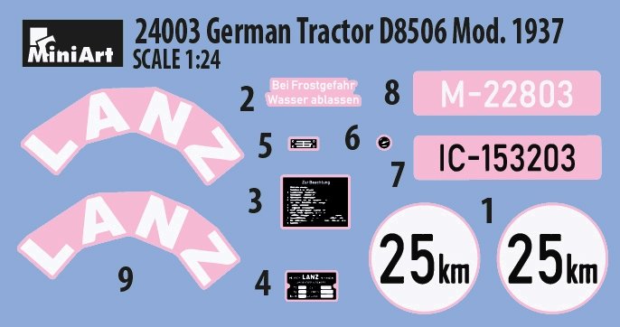 MiniArt 24003 TRACTEUR ALLEMAND D8506 MOD. 1937 1/24  – Bild 6