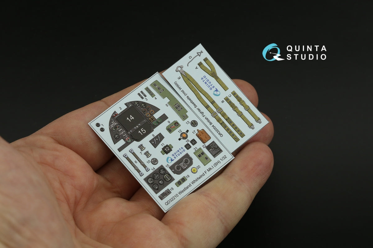 Intérieur imprimé en 3D et coloré sur papier décalcomanie Quinta Studio QD32210 Westland Whirlwind F Mk.I (Special Hobby) 1/32 – image 3