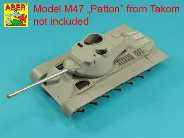 Aber 35L-284 Canon de 90 mm M-36 avec frein cylindrique pour char américain M47 Patton sans couvre-mantelure Takom/Italeri 1/35 – image 6