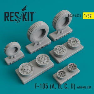 RESKIT RS32-0076 F-105 (A, B, C, D) Jeu de roues Thunderchief 1/32