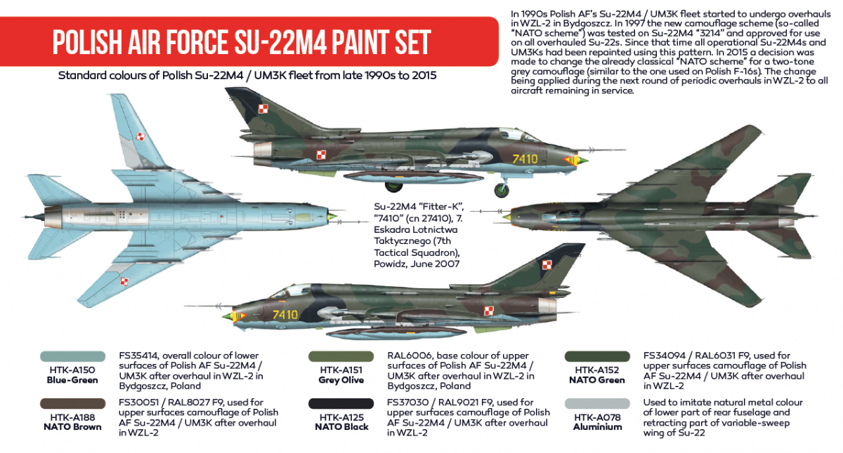 Kit de peinture Hataka HTK-AS47 pour Su-22m4 de l&amp;#39;armée de l&amp;#39;air polonaise (6 x 17 ml) – immagine 2