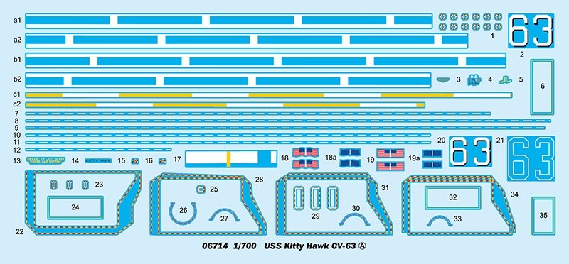 Trumpeter 06714 USS Kitty Hawk CV-63 1/700 – image 11