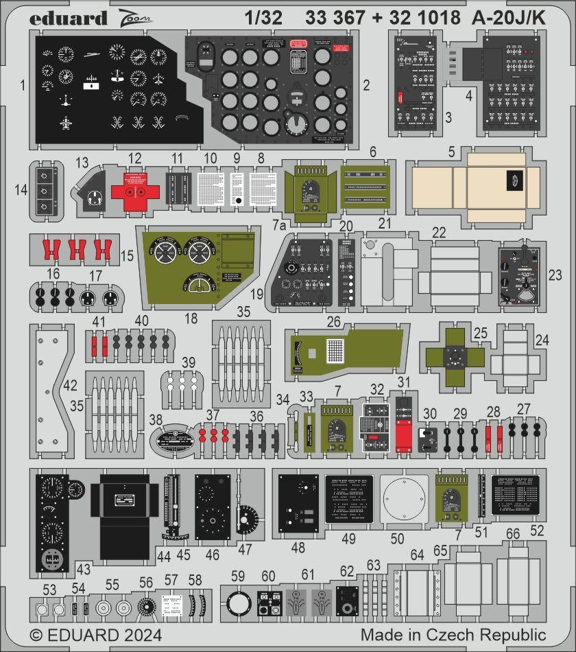 Eduard BIG33161 A-20J/ K HONG KONG MAQUETTES 1/32 – image 4